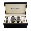 Alexandre Christie AC 8667 Full Black MDLIPBA LDLIPBA Full Black Couple Set Box